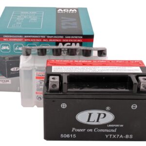 <p>Landport YTX7ABS Onderhoudsvrije accu voor vrijwel alle 50cc 4T-scooters (o.a. China GY6 / Sym / Peugeot / AGM / BTC / Turbo / GTS / enz.) (152x88x94mm)</p>