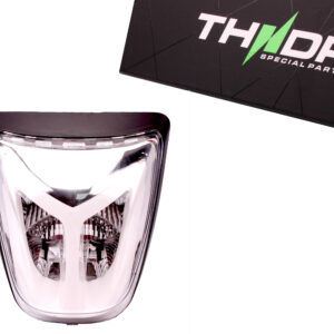 Achterlichtunit compleet met unieke LED tubing in transparant glas | Vespa Primavera / Sprint