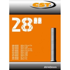 Binnenband AV40mm auto ventiel | 28-622 / 30-622 / 32-622 / 37-622 / 40-622 / 40-622 / 42-622 / 47-622 / 32-630 / 28x1 5/8 x 1 3/8 / 28 x 1.20 / 28 x 1 5/8 x 1 1/4 / 28 x 1 5/8 x 1 1/8 / 28x1.50 / 28x1.60 / 28x1.75 / 27 X 1 1/2