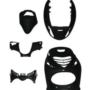 Beplatingsset mat zwart | Passend op Piaggio Zip 2000 / Zip SP / Zip 4T - Heeft SP-neus