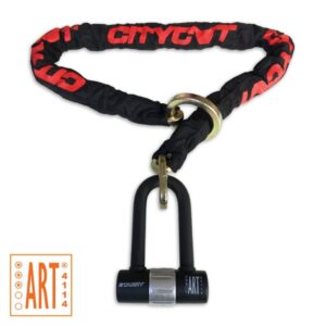 Kettingslot van 120cm met ART 3-sterren keurmerk met loop - Citycat voor China Retro 10" / 12" scooters met dichte velgen.
