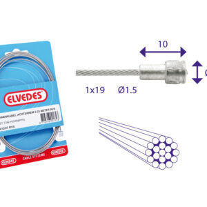 Binnenkabel voor koppeling (o.a. bromfiets) / 19-draads / diameter 1