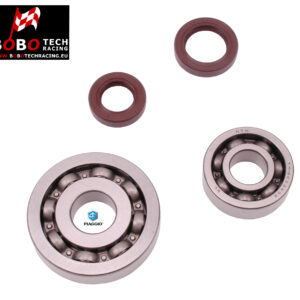 Krukas lager- / keerring set met een OEM Piaggio lager 20x60x13mm / en met een NTN lager 17x42x13 / Keerring 17-28-7 / 22-32-7 | Piaggio Fly 4T Na 2007 / Liberty 4T Na 2007 / Vespa Primavera 4T 2V / Primavera 4T 4V / Sprint 4T 2V / Sprint 4T 4V ( Na 2007 )