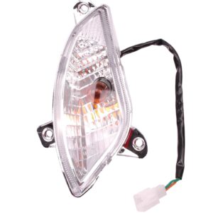 Richtingaanwijzer unit compleet links voor | Div. Chinese LX-imitatie scooters | IVA Lux - BTC Riva 1 - Turbho RL-50 / RL50S - VOM Venice - AGM VX - Benelli - Berini Napoli - Boatian - Santini Capri - LaSouris Vespelini