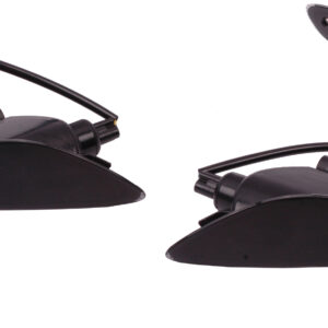 Richtingaanwijzer / knipperlicht set achterzijde LED in zwart / smoke / getint met dagrijverlichting en remlicht excl. LED-relais | Vespa Primavera / Sprint