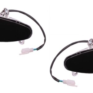 Richtingaanwijzerset compleet achterzijde donker / zwart / smoke / getint | Div. Chinese LX-imitatie scooters | IVA Lux - BTC Riva 1 - Turbho RL-50 / RL50S - VOM Venice - AGM VX - Benelli - Berini Napoli - Boatian - Santini Capri - LaSouris Vespelini