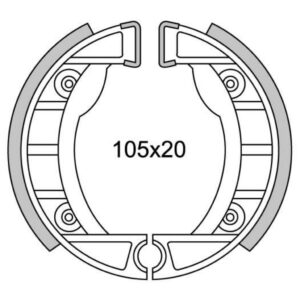 NEWFREN GF 0152 105X20MM PIAGGIO BRAVO VOOR - CIAO VOOR - GRILLO VOOR - SI VOOR - SUPERBRAVO VOOR - PIAGGIO VESPINO VOOR TOMOS NT ORIGINEEL NUMMER 230.952 VOOR & ACHTER