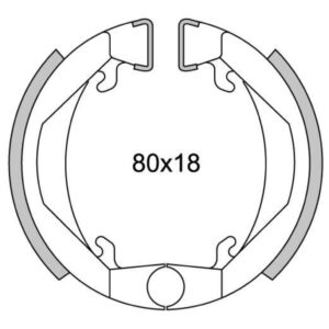 NEWFREN GF 1143 80X18MM HONDA CAMINO VOOR & ACHTER - PX 50 VOOR - MOTOBECANE VOOR - PEUGEOT 103 104 105 VOOR & ACHTER - PUCH MONZA VOOR & ACHTER - PUCH GP VOOR & ACHTER - PUCH MAXI VOOR EN ACHTER - SOLEX