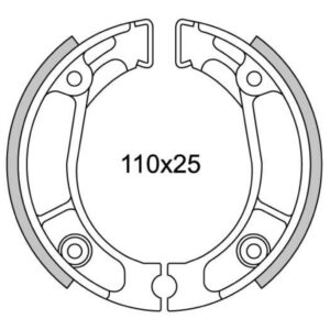 NEWFREN GF 1178 110X25MM AGM RETRO ACHTER - HONDA MB 50 ACHTER - MT 50 VOOR & ACHTER - MTX 50 VOOR & ACHTER - MBX 80 ACHTER - NSR 50 ACHTER - MTX-SH 50 ACHTER - AGM RETRO ACHTER - SYM 2