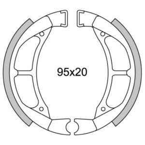 NEWFREN GF 1217 95X20MM MBK ACTIVO VOOR & ACHTER - YAMAHA BELUGA VOOR & ACHTER - JOG VOOR - MINT ACHTER - STING VOOR & ACHTER - ZEST ACHTER