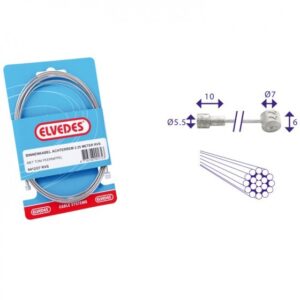 Binnenkabel voor rem (o.a. fiets) / 19-draads / diameter 1