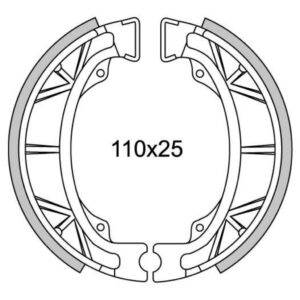 110x25mm | Div. GY6 China scooters voor / achter - Benelli - E-Ton LXL / RXL / ST EXL - Honda Dax / Lead / Wallaroo / SFX / Fifty / Bali / Sky / Shadow - Kymco Agility 10" / Agility 12" / Dink / DJ / Filly / Heroism / K12 / KB / Like / Top Boy / Yup - Peugeot Buxy / Elyseo / Fox / Looxor / Ludix / Metropolis / SC / Speedake / Speedfight 1 / Speedfight 2 / Speedfight 3 Vivacity 2 / Vivacity 3 / Squab / SV / Trekker / Kisbee / X-fight / Zenith - PGO Star / Big Max - Sym Orbit / Orbit 2 / Fiddle 2 / Fiddle 3 / Cello / Allo / Symply / Jet 4 / X-pro / Crox (4312A-YOI-E000)