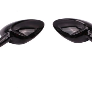 Korte spiegels (L+R) in glans zwart | Vespa Primavera / Sprint