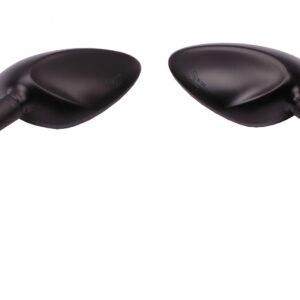 Korte spiegels (L+R) in mat zwart | Vespa Primavera / Sprint