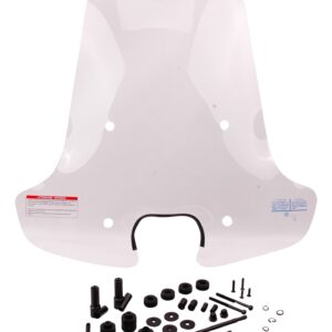 Hoog helder windscherm compleet met zwarte beugels / montageset | Piaggio Zip / Zip SP / Zip 2000 / Zip 4T