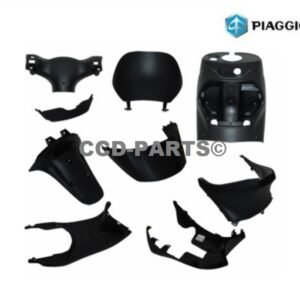 Plaatwerkset binnenzijde zip2000 / zip2006-4t zwart piaggio orig 9-delig binnenkappen