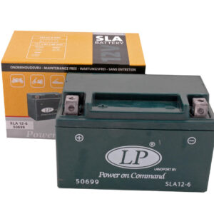 <p>Landport YTX7A-4 /SLA12-6 (SLA-versie van YTX7A-BS). Onderhoudsvrije SLA accu voor vrijwel alle 50cc 4T-scooters (o.a. China GY6 / Sym / Peugeot / AGM / BTC / Turbo / GTS / enz.) (152x88x94mm). Gesloten en geactiveerde accu zonder los zuurpakket.</p>