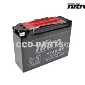 Accu NITRO YT4B-BS 12V-2,3Ah MF (onderhoudsvrij, met zuurpakket)