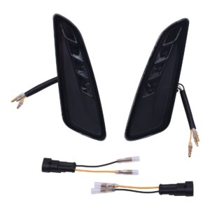 Richtingaanwijzer / knipperlicht set voorzijde in zwart / smoke / getint excl. LED-relais | Vespa Primavera / Sprint