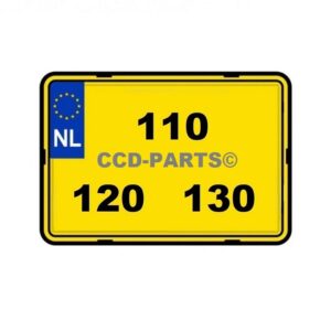 Kentekenplaat custom plaat Motor formaat 110 120 130. 125cc 180cc 200cc