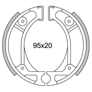 NEWFREN GF 1248 95X20MM HONDA WALLAROO VOOR - VISION MET IN VOOR & ACHTER - VISION VOOR & ACHTER - KYMCO DJ 50 ACHTER - SYM MIO ACHTER