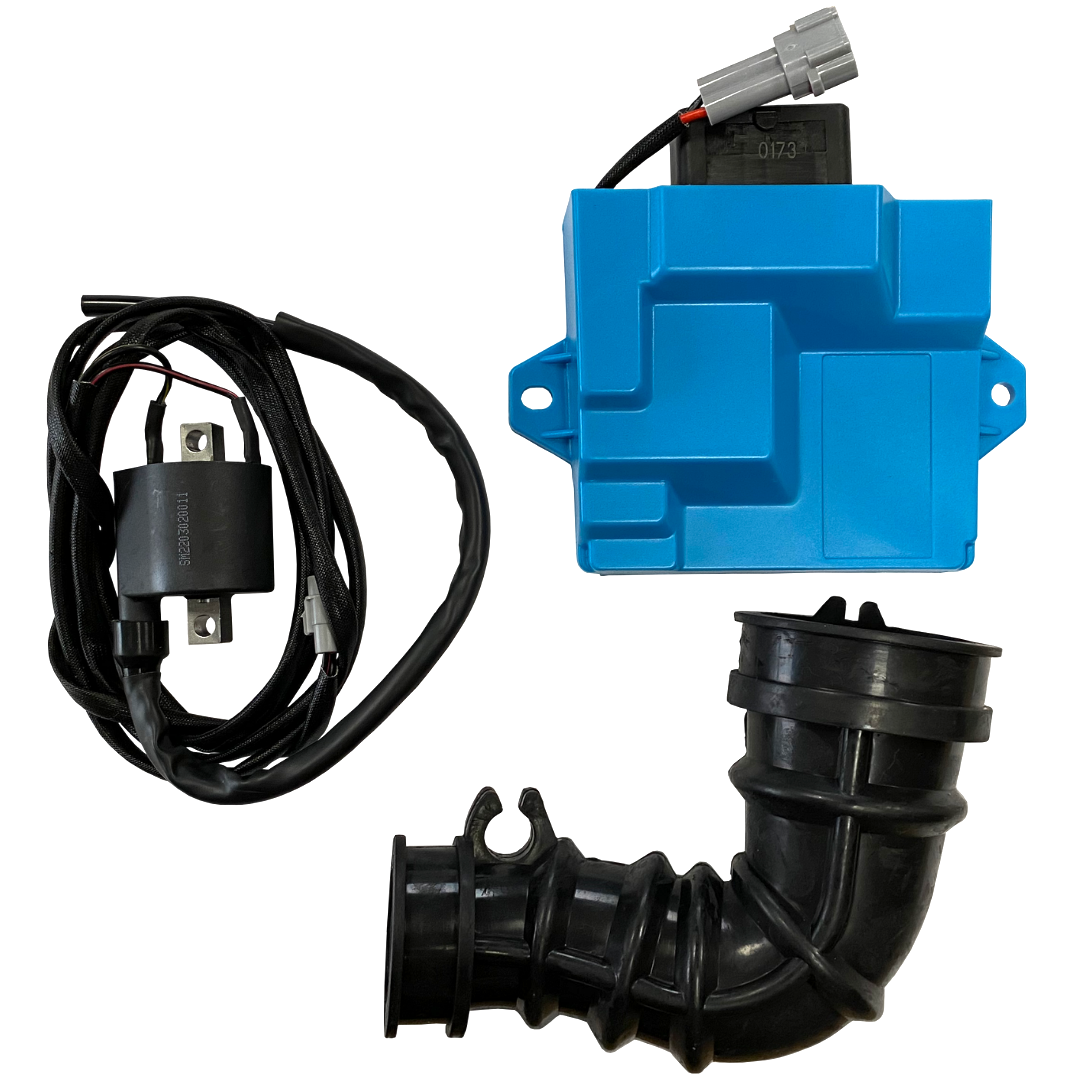 ECU-unit performance / snel zonder begrenzing voor E5 / EURO5-motoren 25km / snor (zowel Piaggio als Vespa) met 50cc cilinder incl. bijbehorende bobine / luchtfilterslang| Piaggio Liberty 4T 3V E5 iGET / Piaggio Zip 4T 3V E5 iGET - Vespa Primavera 4T 3V E5 iGET / Sprint 4T 3V E5 iGET