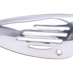 Origineel chrome hitteschild voor uitlaat . Geschikt voor Vespa S / LX /Sprint / Primavera 25km en Piaggio Fly / Liberty  4T-4V