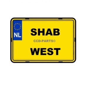 Kentekenplaat custom plaat Motor formaat Shab West 125cc 180cc 200cc