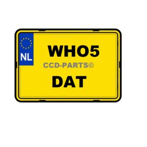 Kentekenplaat custom plaat Motor formaat WHO5 DAT 125cc 180cc 200cc