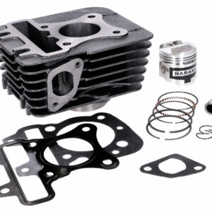 Cilinder Naraku 50cc. Geschikt voor Aprilia Scarabeo / Sportcity / Derbi Atlantis / Boulevard / Italjet Jetset / Torpedo / Piaggio Fly / Liberty / Vespa LX / Primavera en Sprint.