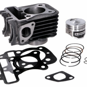 Cilinder Naraku 80cc. Geschikt voorCilinder Naraku 50cc. Geschikt voor Aprilia Scarabeo / Sportcity / Derbi Atlantis / Boulevard Piaggio Fly / Liberty / Zip / Vespa ET 4 / LX / S / Primavera en Sprint.