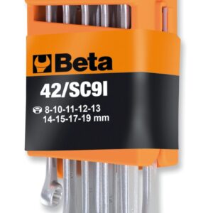 9-delig set steeksleutels / ringsleutels in compacte houder