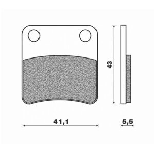 Remblokset handrem voor Piaggio MP3 125