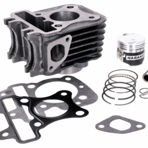 Cilinder Naraku 50cc. Geschikt voor Aprilia Scarabeo / Sportcity / Derbi Atlantis / Boulevard Piaggio Fly / Liberty / Zip / Vespa ET 4 / LX / S / Primavera en Sprint.