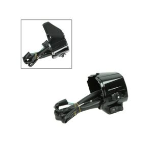 Stuurschakelaar compleet Rechts. Glans Zwart. Passend op Vespa Primavera / Sprint.