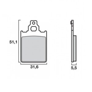 Remblokken voor Piaggio SKR Skipper 125cc 150cc