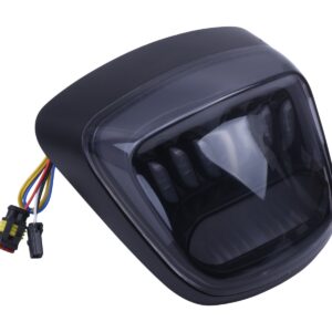 Achterlichtunit met dagrijverlichting in zwart / smoke / getint met glans zwarte rand | Vespa Primavera / Sprint