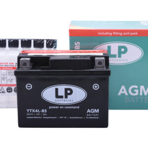 <p>YTX4L-BS / YT4L-BS 114x70x85mm AGM-accu met zuurpakket in 4A formaat met zelfde koudstartwaarde (EN) als 010028 / 010078 - SLA12-4S / SLA12-4/5 | Div. 2T scooters o.a. Tomos A35 - Vespa LX 2T / S 2T / LXV 2T / Primavera 2T / Sprint 2T - Piaggio Zip 2T ( = 010076 / YT4L-BS)</p>