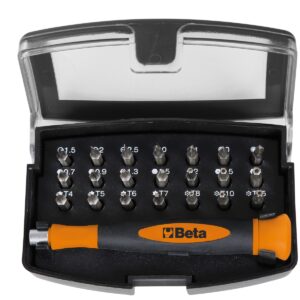 21-delige bitset met magnetische bithouder (schroevendraaier) in kunststof box